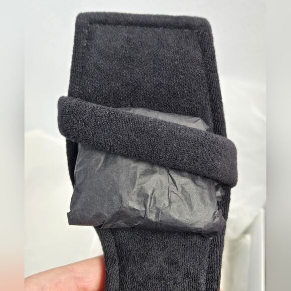 Good American Black Terry Slip On Heeled Sandals Sz 10.5 NEW IN BOX - Picture 6 of 16